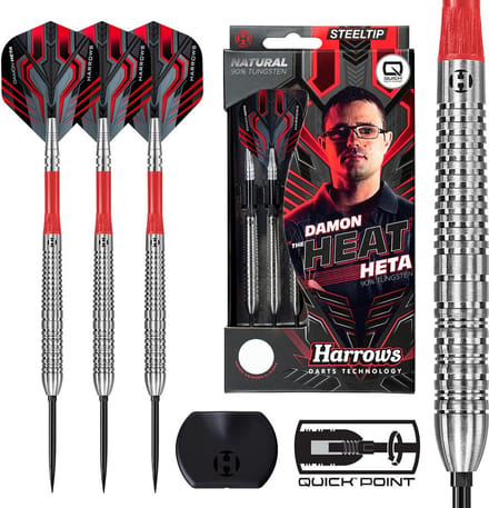 Damon Heta Natural 90% Tungsten 21Gr Quick Point -Harrows Darts