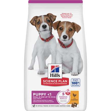Hill's canine puppy small/miniature hondenvoer - kip -6 kg