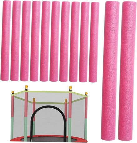 Trampoline Schuimhoezen - Paalbeschermers - Trampoline Veiligheid - Verstelbare Lengte - 12 stuks 40cm - Rood