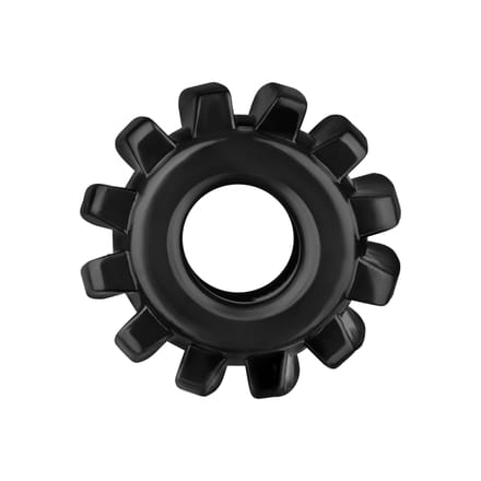 PowerPlus Flexibele Cockring Getand klein - zwart