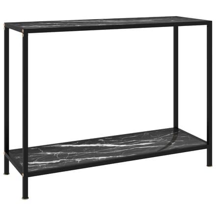 vidaXL - Wandtafel - 100x35x75 - cm - gehard - glas - zwart