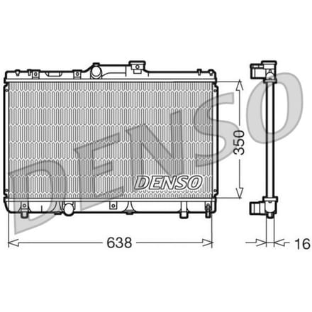 Radiator, motorkoeling DENSO DRM50013
