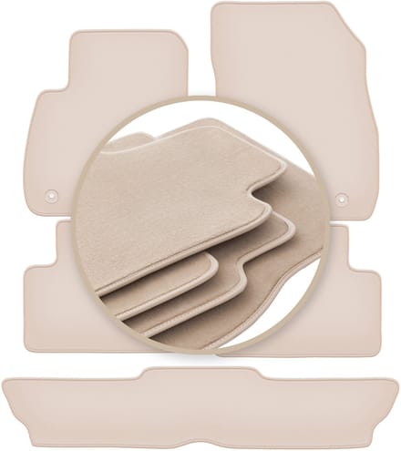 PREMIUM beige vloermatten voor: Opel Zafira C 7 zitplaatsen 2012-2019