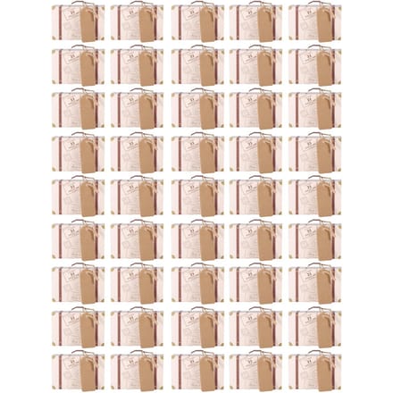 50 stuks/ Set Nieuwe Mini Koffer Elegante Draagbare Kartonnen Snoep Geschenkdoos Bruiloft Feest Verjaardag white