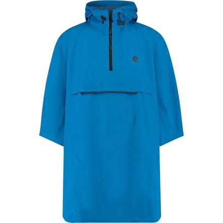 AGU GO Grant - Regenponcho - Fietsponcho - Unisex - Blauw - Poray 5000 - Waterdicht en Winddicht - Verstelbare Capuchon - Reflecterende Details - Gerecycled Polyester - Opvouwbaar