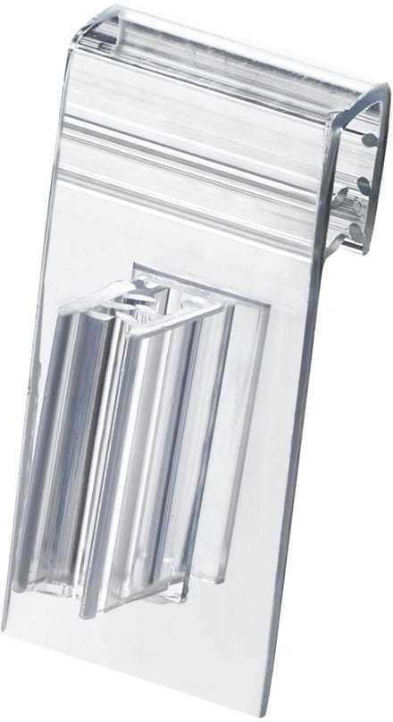 Supergrip / Kaartgripper / Schapstopper - voor Prijsrails / Scanrails / Scannerprofiel - 19mm - Type: SCS-02