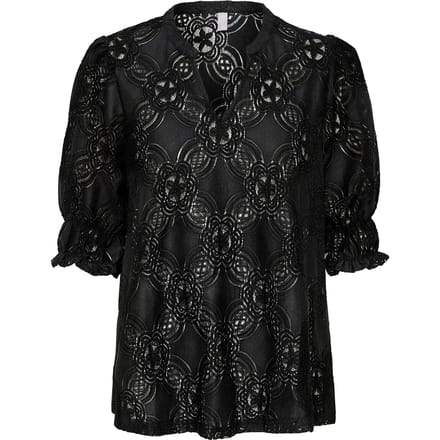 Blouse met lange mouwen Relaxed fit Blac