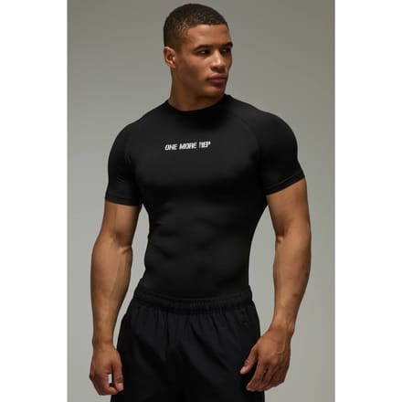 One More Rep Muscle Fit T-shirt | Black | Size Small