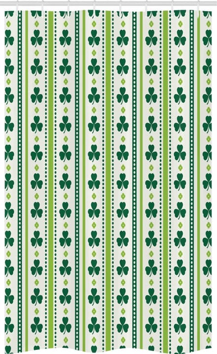 ABAKUHAUS Bloemen – Douchegordijn 120×180 cm – Lindengroen/donkergroen/wit