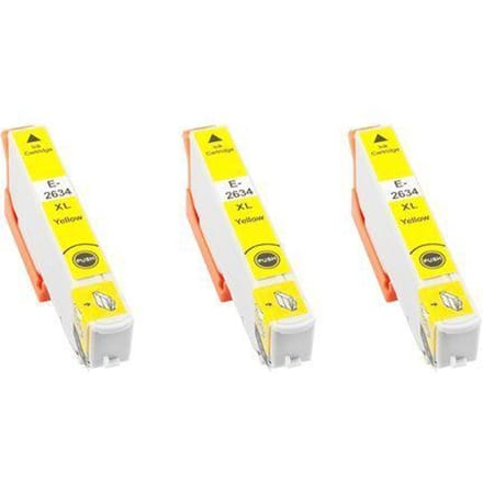 Epson compatible T2634 (T26XL) inktcartridge geel, 3 pak