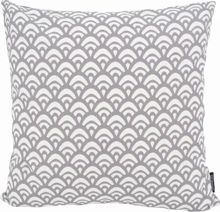 Waves Grey Kussenhoes | Katoen/Polyester | 45 x 45 cm | Grijs