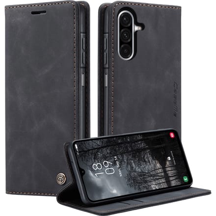 Caseme Samsung Galaxy A57 Business Bookcase Hoesje Zwart