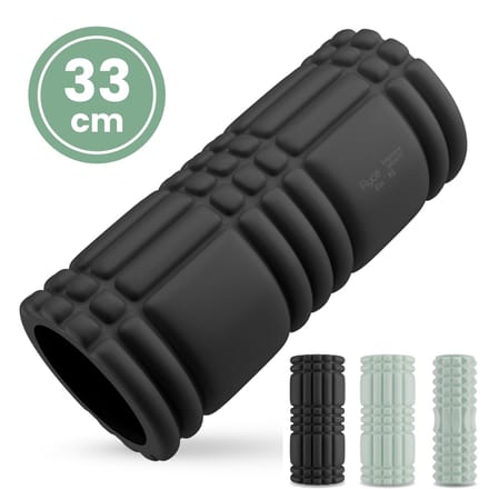 Ryce® Foam Roller & Ebook - Massage - Triggerpoint - 33cm - Yoga - Pilates - Fitness - Beginner Zwart