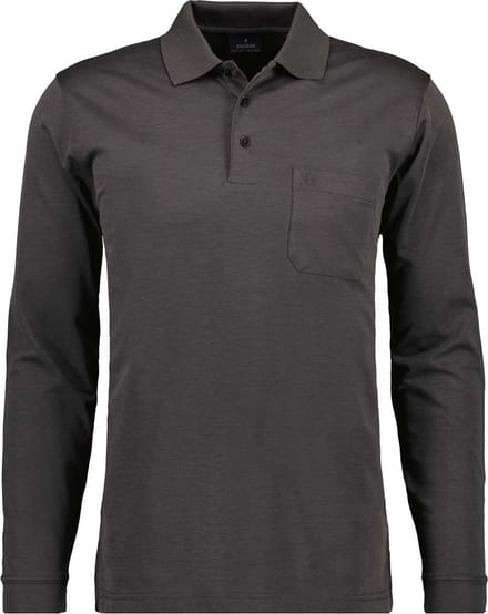 Ragman Poloshirt Soft Knit Polo Knopf Langarm