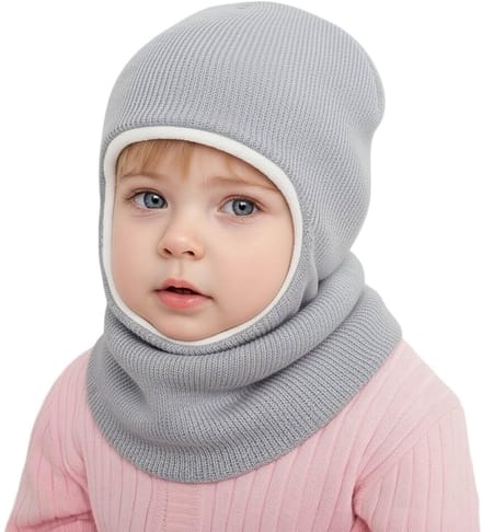 Dailygoods- Sjaal Kinderen - Gebreide Balaclava - Warme Muts - Winddicht - Multifunctioneel - Fleecevoering
