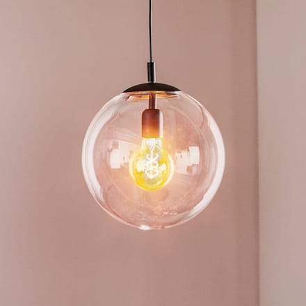 ALDEX Hanglamp 562, glas helder, kap/baldakijn zwart