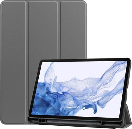 Samsung Galaxy Tab S8 - Smart Tri-Fold Case Pen Slot - Grey