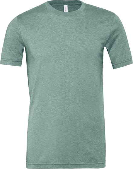 Bella+Canvas Unisex Heather CVC Short Sleeve Tee CV3001CVC - Heather Dusty Blue - S