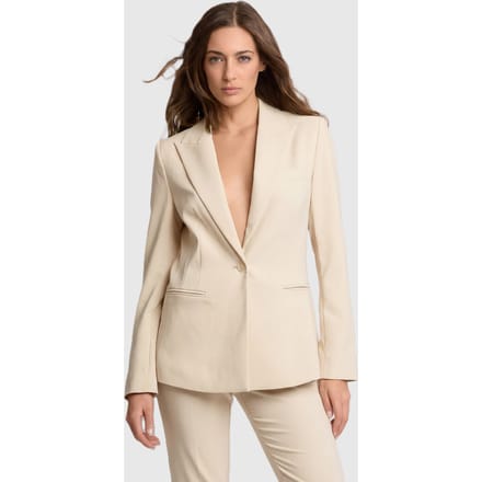 single-breasted jacket vrouw beige