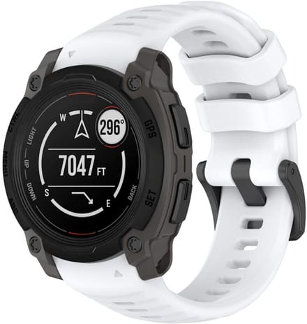 Siliconen bandje - geschikt voor Garmin Instinct E 45mm - wit