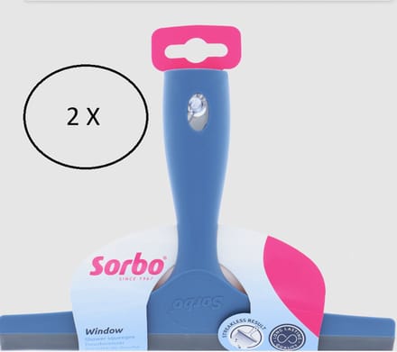 2x Sorbo douche wisser 23cm met zuignap (1 stuk) assorti