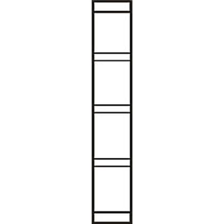 Eindwand, voor stalen rek PROGRESS 2000, H 1900 x D 400 mm, zwart
