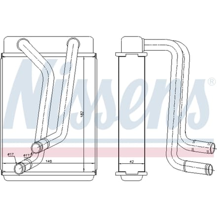 Warmtewisselaar, interieur verwarming NISSENS 77508