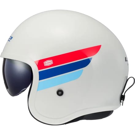 LS2 OF599 Spitfire II Retro Wit Blauw Rood Jethelm - Maat XS - Helm