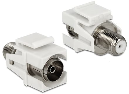 Keystone module F (v) - Coax IEC (v) verzonken aansluiting / wit