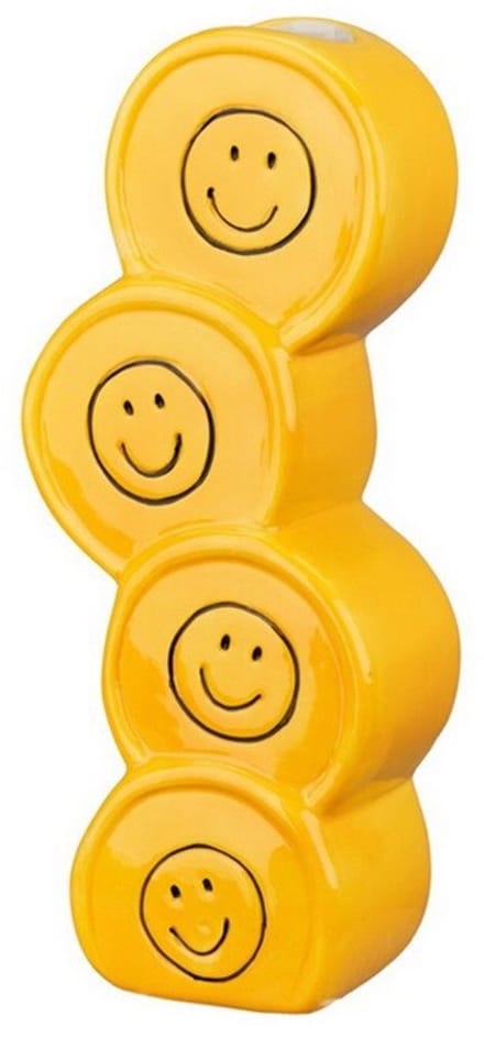Aardewerk vaas stacked smiley