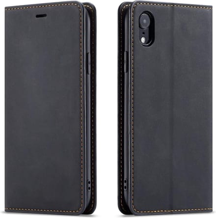 Geschikt voor Apple iPhone XR Bookcase | Zwart | Pasjeshouder | Portemonnee hoesje