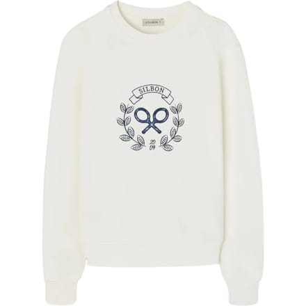 Katoenen sweatshirt met hart rackets patroon voor dames Silbon