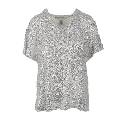 Diane Von Furstenberg oversized T-shirt met pailletten - jaren 2010
