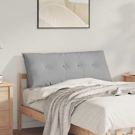 vidaXL - Rugkussen - Wolkgrijs - 120 - x - 50 - x - 19 - cm - Stof