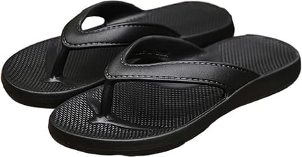 Ondersteunende Slippers - Leer - Unisex - Zwart
