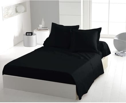 Laken - HOME LINGE PASSION - HP72093 - 82 g microvezel - 240 x 300 cm - Zwart