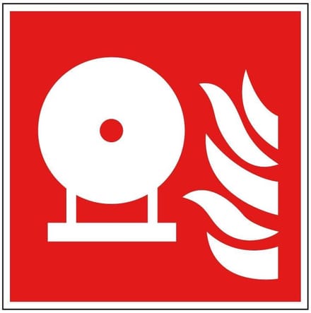 Vaste brandblusser sticker - ISO 7010 - F013 400 x 400 mm