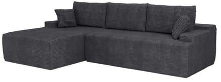 Coredo Bank - Corduroy bekleding - Links - Donkergrijs