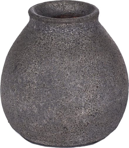 STILL Kleine Pot - Vaasje - Aardewerk - Dark Grey - Donkergrijs - 12x12 cm