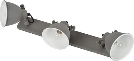 Urban Interiors Industrial 3 lichts Plafondspot Grijs - Stelbaar - 13x51x20