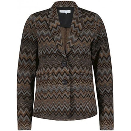 Red Button Blazer Blazer Zigzag Srb4135 Bronze Dames Maat - S