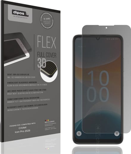 dipos FLEX – Matte Privacy Screenprotector geschikt voor Cricket Icon Pro 2026 | Volledige Schermbescherming | Case-Friendly