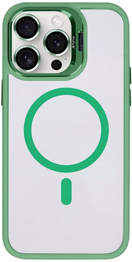 Rixus Classic 03 Case With MagSafe For Apple iPhone 12, 12 Pro Light Green