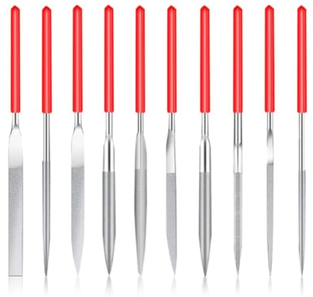 Set van 10 mini diamant vijlen voor hout, metaal, kunststof en modelbouw