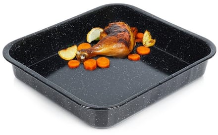 Rechthoekige geëmailleerde braadslede 8 l, 41,5x36,5x7 cm