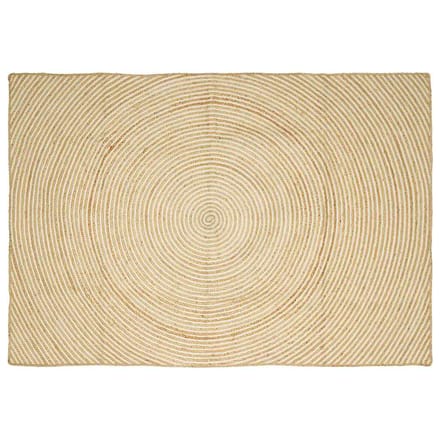 vidaXL - Gebied - Tapijt - Natuurlijk - en - Wit - 200 - x - 290 - cm - Jute