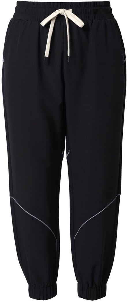 Ulla Popken - Dames - Functionele trainingsbroek waterafstotend reflector - Zwart - Maat 42+