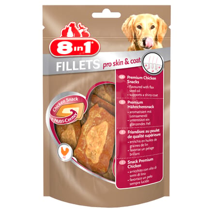 8in1 Fillets Pro Skin & Coat - Kip - Hondensnacks - 80 g