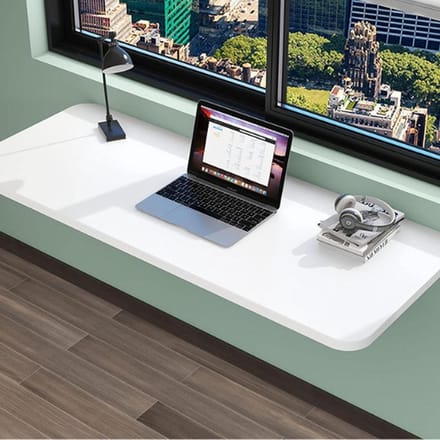 Wandbureau - Klaptafel - Ruimtebesparend werken - Opklapbaar ontwerp - 80x40cm - Wit