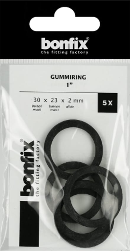 BONFIX Gummiring 1" (30 x 23 x 2 mm) 5 stuks